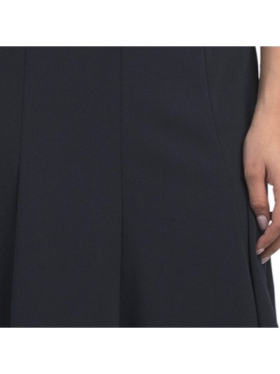 CALVIN KLEIN Belted Asymmetrical Neck Pleated Midi Dress - Picture 5 of 6